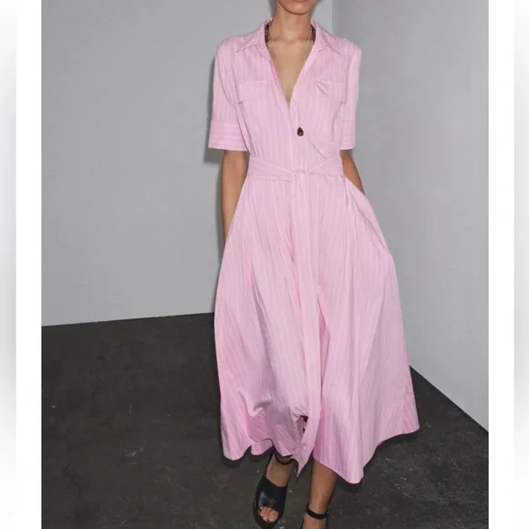 Zara ZW Collection Poplin Shirt Dress - Picture 7 of 16